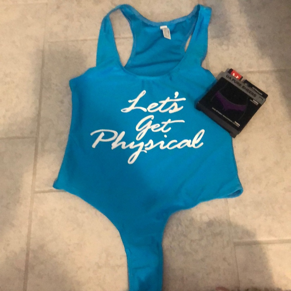 Let’s get physica and under Armour thong.